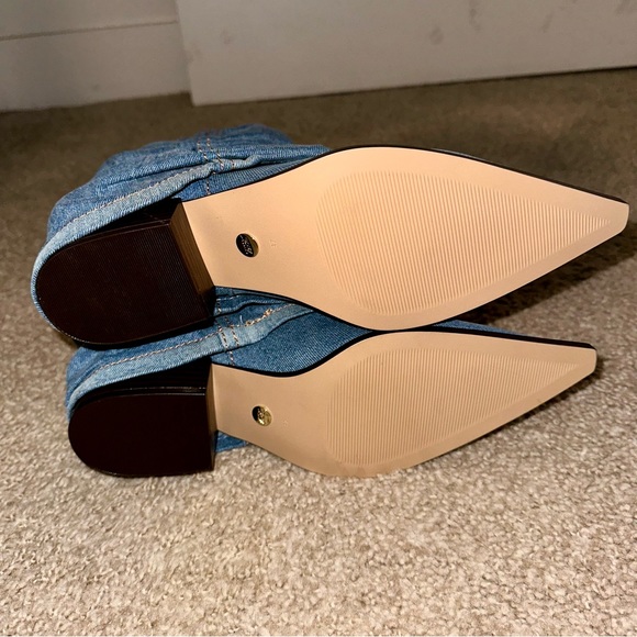 Price Firm - ZARA Denim Pleated Booties - Picture 13 of 16